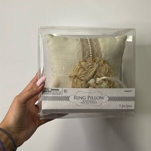 NIB Cream Ring Pillow